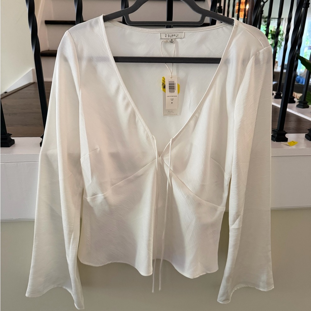 NWT Z SUPPLY ILLARA TIE FRONT BLOUSE